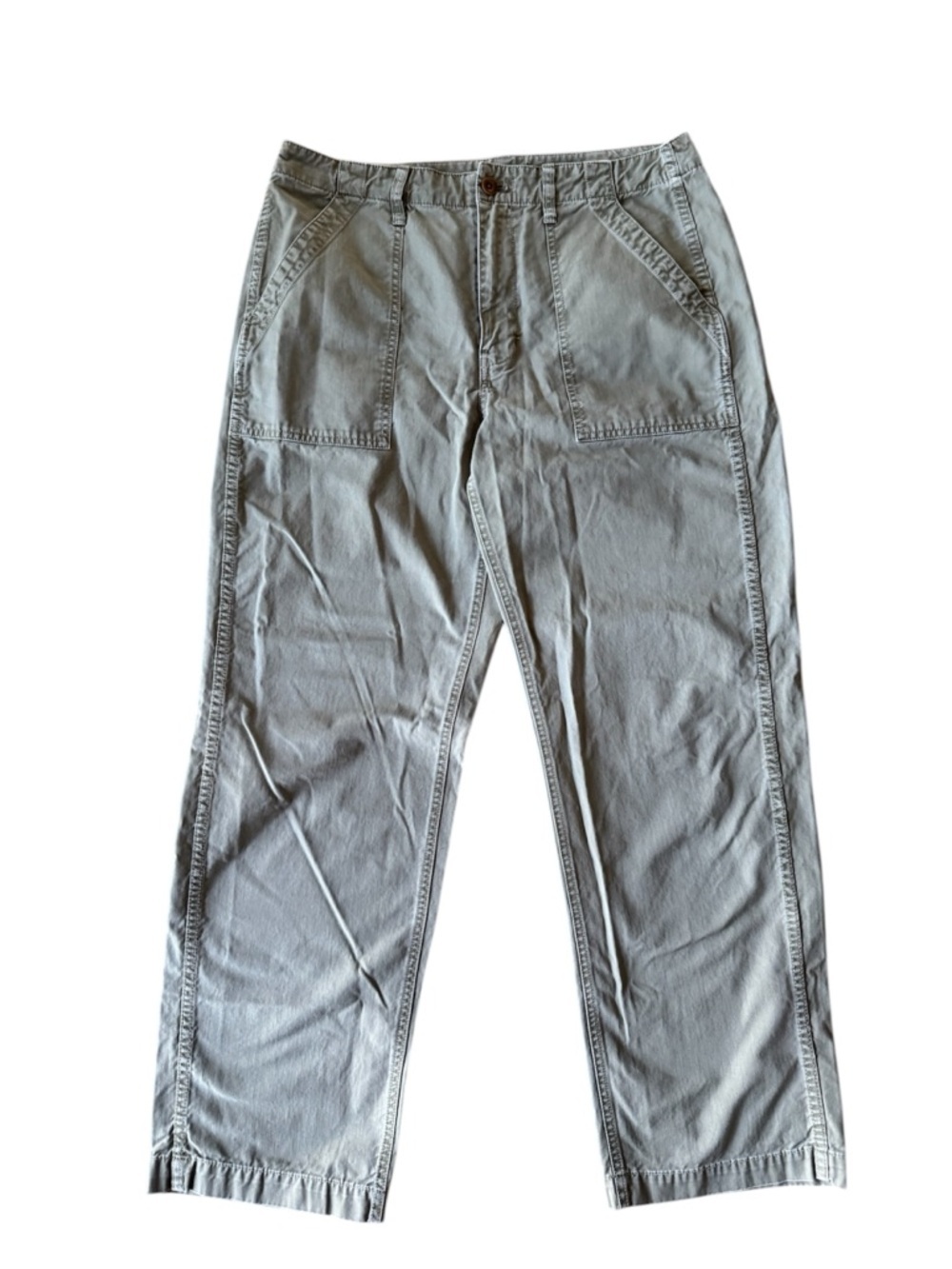Madewell Cotton Casual Pants Khaki Green Size 31 Utility